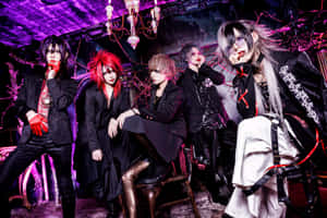 Vibrant Visual Kei Band In Full Costume Wallpaper