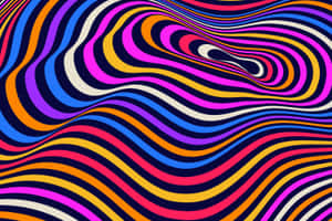 Vibrant Wave Illusion Wallpaper