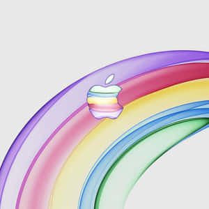 Vibrant White Rainbow In The Sky Wallpaper