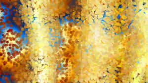 Vibrant Yellow Abstract Art Wallpaper