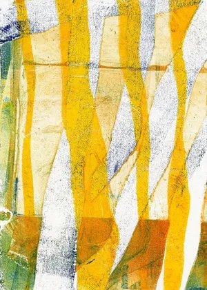 Vibrant Yellow Abstract Art Wallpaper Wallpaper