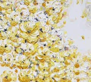 Vibrant Yellow Art Abstract Painting Wallpaper