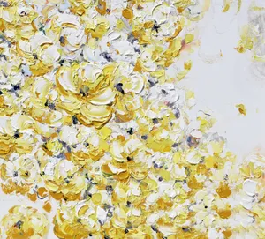 Vibrant Yellow Art Abstract Painting Wallpaper