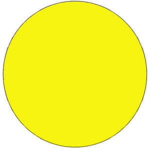 Vibrant Yellow Circle On A Solid Background Wallpaper