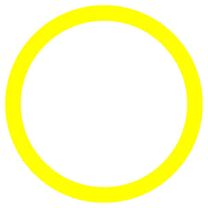 Vibrant Yellow Circle On A White Background Wallpaper