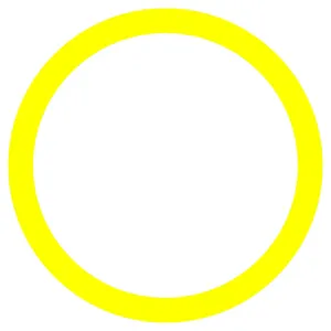 Vibrant Yellow Circle On A White Background Wallpaper
