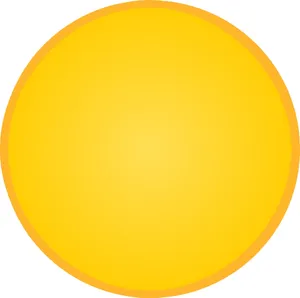 Vibrant Yellow Circle On A White Background Wallpaper