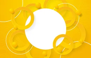 Vibrant Yellow Circle On Grey Gradient Background Wallpaper