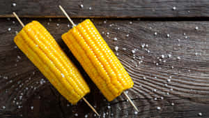 Vibrant Yellow Corn On A Cob Wallpaper