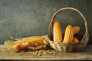 Vibrant Yellow Corn On The Cob Wallpaper