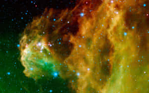 Vibrant Yellow Galaxy Wallpaper