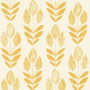 Vibrant Yellow Geometric Pattern Wallpaper