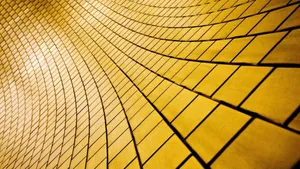 Vibrant Yellow Geometric Pattern Wallpaper