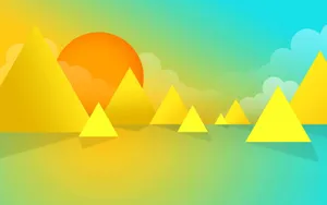 Vibrant Yellow Geometric Wallpaper Wallpaper