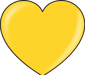 Vibrant Yellow Heart Graphic On Dark Background Wallpaper