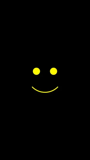 Vibrant Yellow Smiley Avatar Cartoon On Iphone Wallpaper