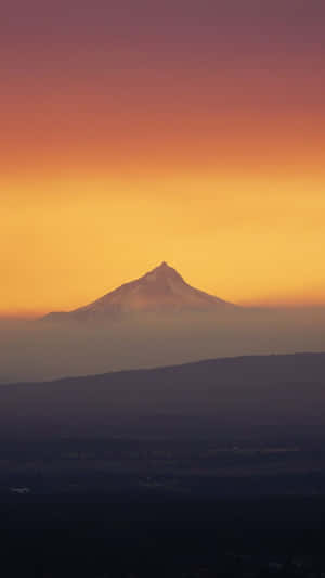 Vibrant Yellow Sunset At The Horizon Wallpaper