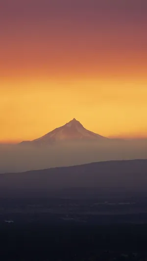 Vibrant Yellow Sunset At The Horizon Wallpaper