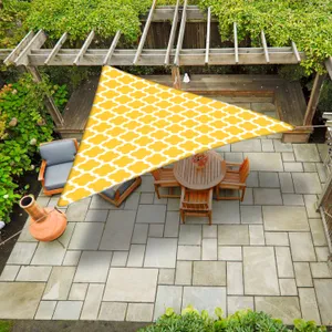 Vibrant Yellow Triangle Pattern Wallpaper