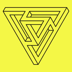 Vibrant Yellow Triangle Wallpaper Wallpaper