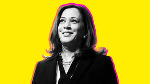 Vice President Kamala Harris In Action Wallpaper