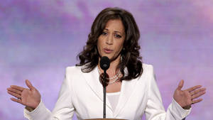 Vice President Kamala Harris In White Wallpaper