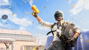 Victor Firing Money Gun In Pubg - Game-screen Resolution 1366x768 Wallpaper