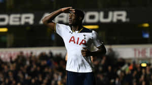 Victor Wanyama Celebrating A Scored Goal In A Match Wallpaper