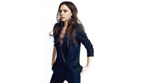 Victoria Beckham Stylish Black Suit Wallpaper