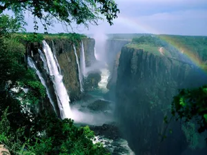 Victoria Falls Narrow Valley And River Wallpaper