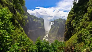 Victoria Falls Valley And Jungle Wallpaper