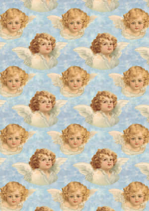 Victorian Angel Pattern Wallpaper