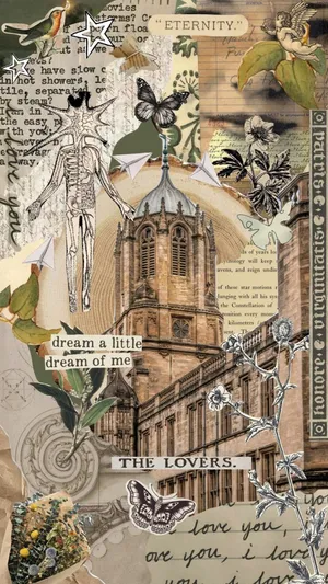 Victorian Collage Dreamscape Wallpaper