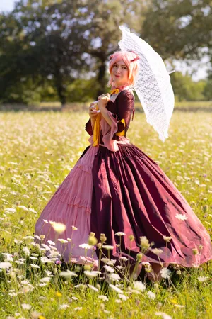 Victorian Era Cosplayin Meadow Wallpaper