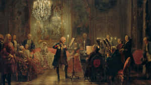 Victorian Era Musical Soiree Wallpaper