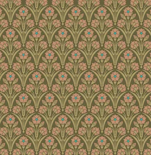 Victorian Floral Pattern Wallpaper Wallpaper