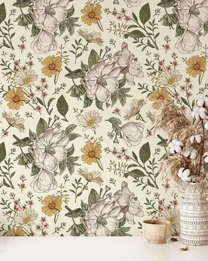 Victorian Floral Wallpaper Design Wallpaper