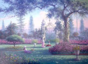 Victorian Garden Elegance Wallpaper