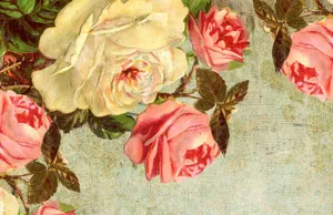 Victorian Rose Vintage Floral Wallpaper