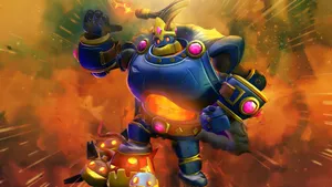 Video Game Paladins Bomb King Default Skin Explosion Wallpaper