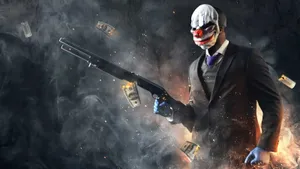 Video Game Payday 2 Chains Carrying Gun Wallpaper