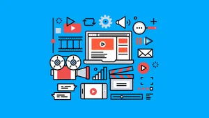 Video Marketing Elements Illustration Wallpaper
