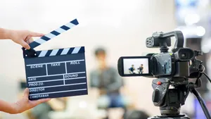 Video Production Clapperboardand Camera Wallpaper