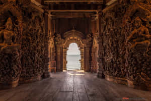 View From Inside The Sanctuary Of Truth Wallpaper