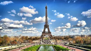 View Of Clouds Over Paris, France Wallpaper