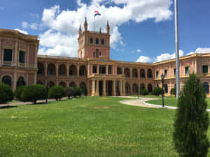 View Of Palacio De Lopez In Asuincion Wallpaper
