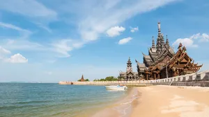 View Of Sanctuary Of Truth From The Beach Wallpaper