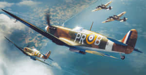 View Of The Iconic Wwii British Fighter, The Supermarine Spitfire Wallpaper