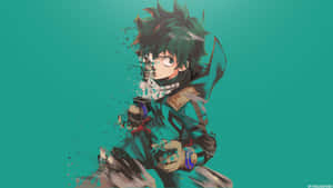 Vigilante_ Deku_ Dynamic_ Pose Wallpaper