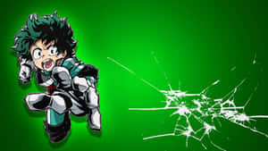 Vigilante Deku Green Backdrop Pfp Wallpaper